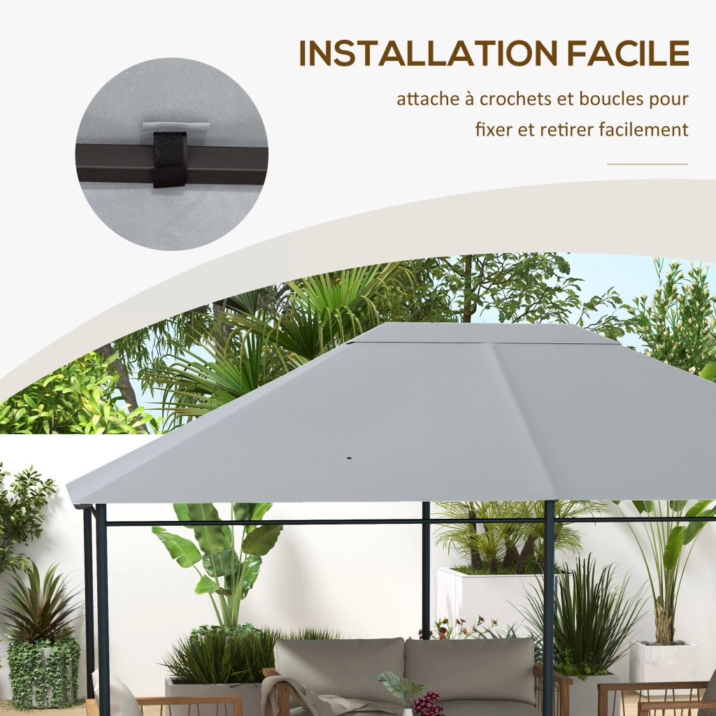 Tenda da giardino ¨C zephmum ¨C 3x4 m grigio chiaro