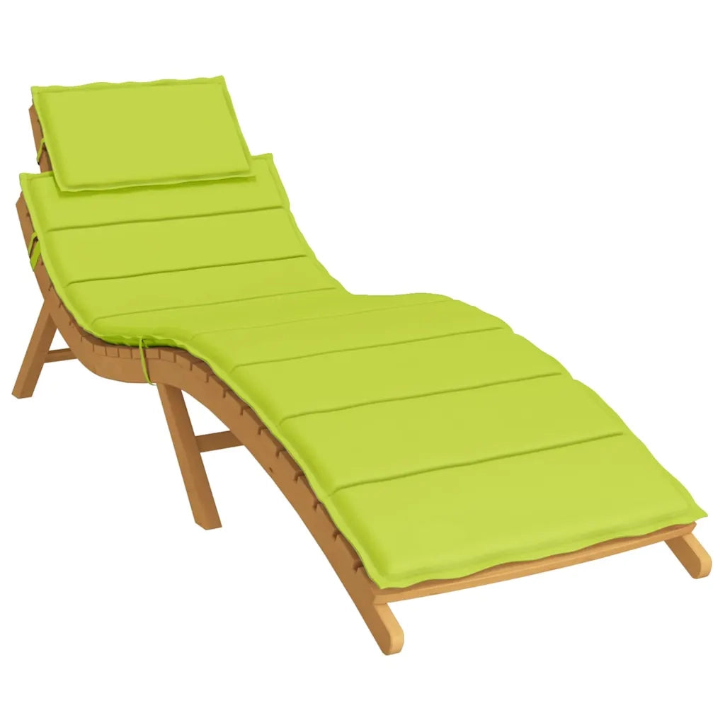 Cuscino per Lettino Verde Intenso 186x58x4 cm in Tessuto Oxford 314169