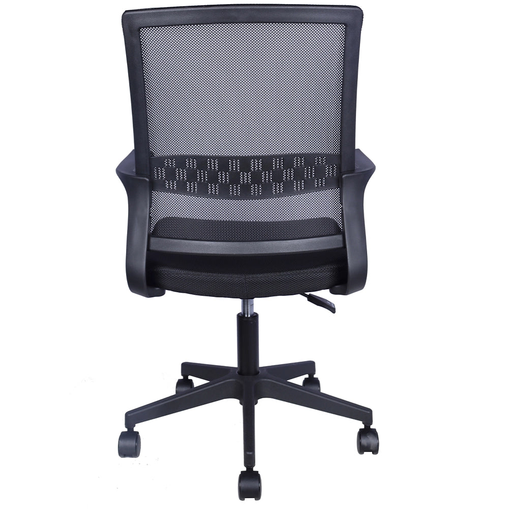 Sedia da Scrivania Nera con Ruote Piroettanti Seduta Ergonomica Ufficio e Casa