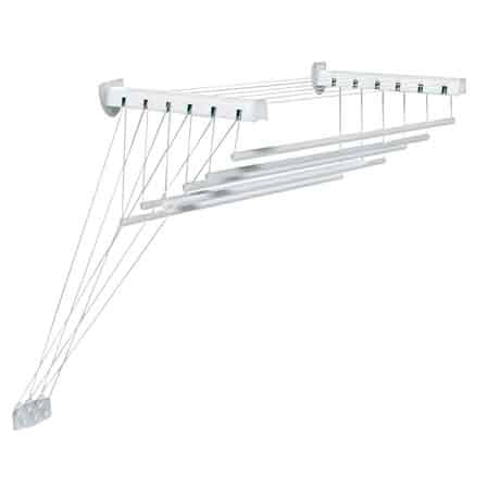 STENDIBIANCHERIA DA PARETE/SOFFITTO cm 140x46x70h - 8,4 mt di stenditura