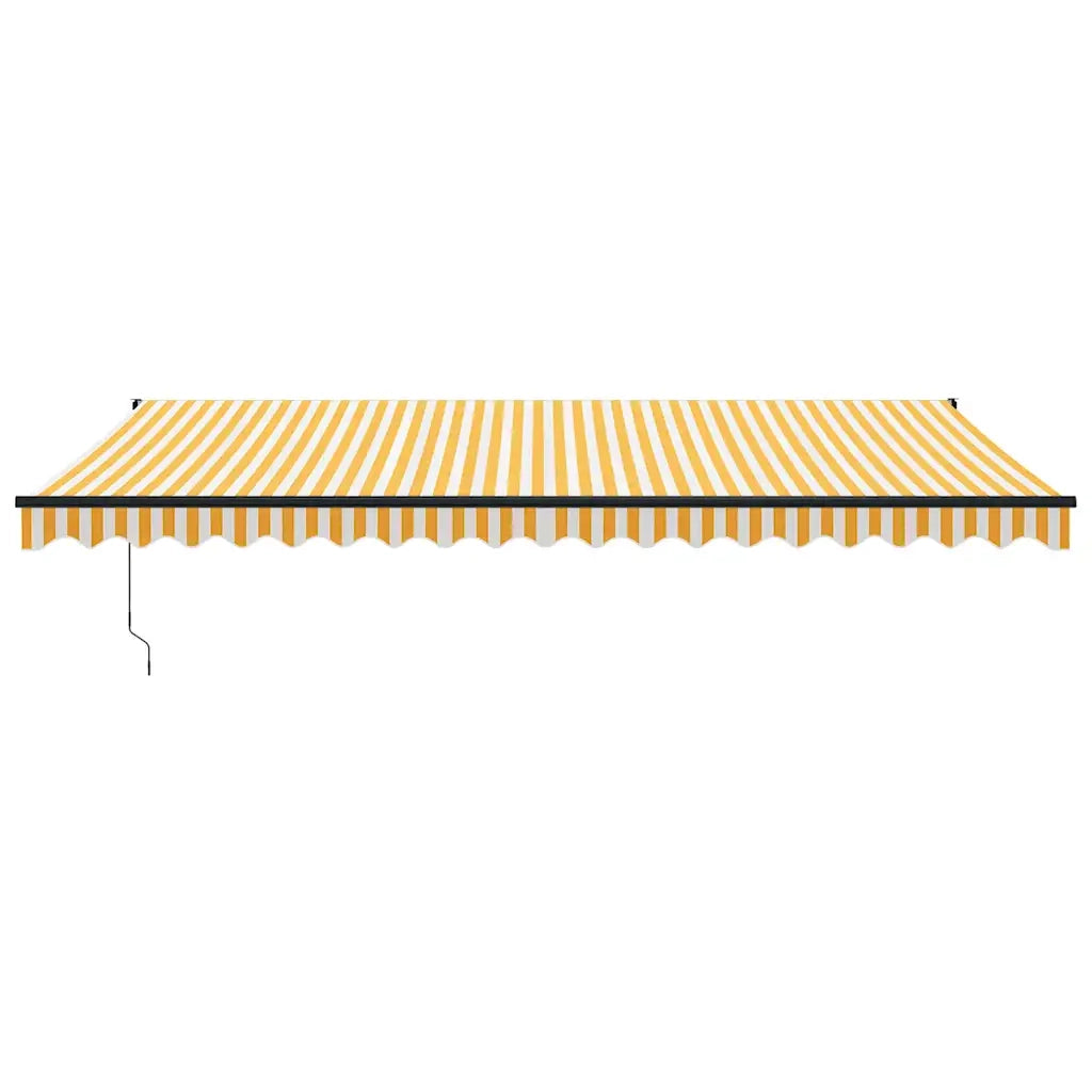 Tenda Sole Automatica Retrattile Gialla e Bianca 5x3 m 3154510