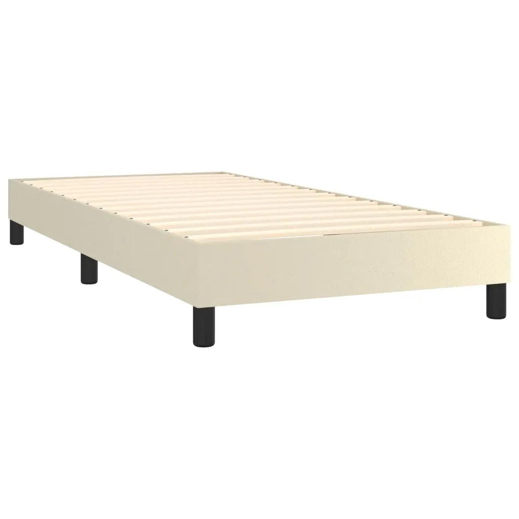 Giroletto a Molle con Materasso Crema 80x200 cm in Similpelle 3127159