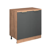 Mobile per mansarda Rion Antracite-oro/Rovere dorato 80 x 83.8 cm senza inclinazione con 2 ante Vicco