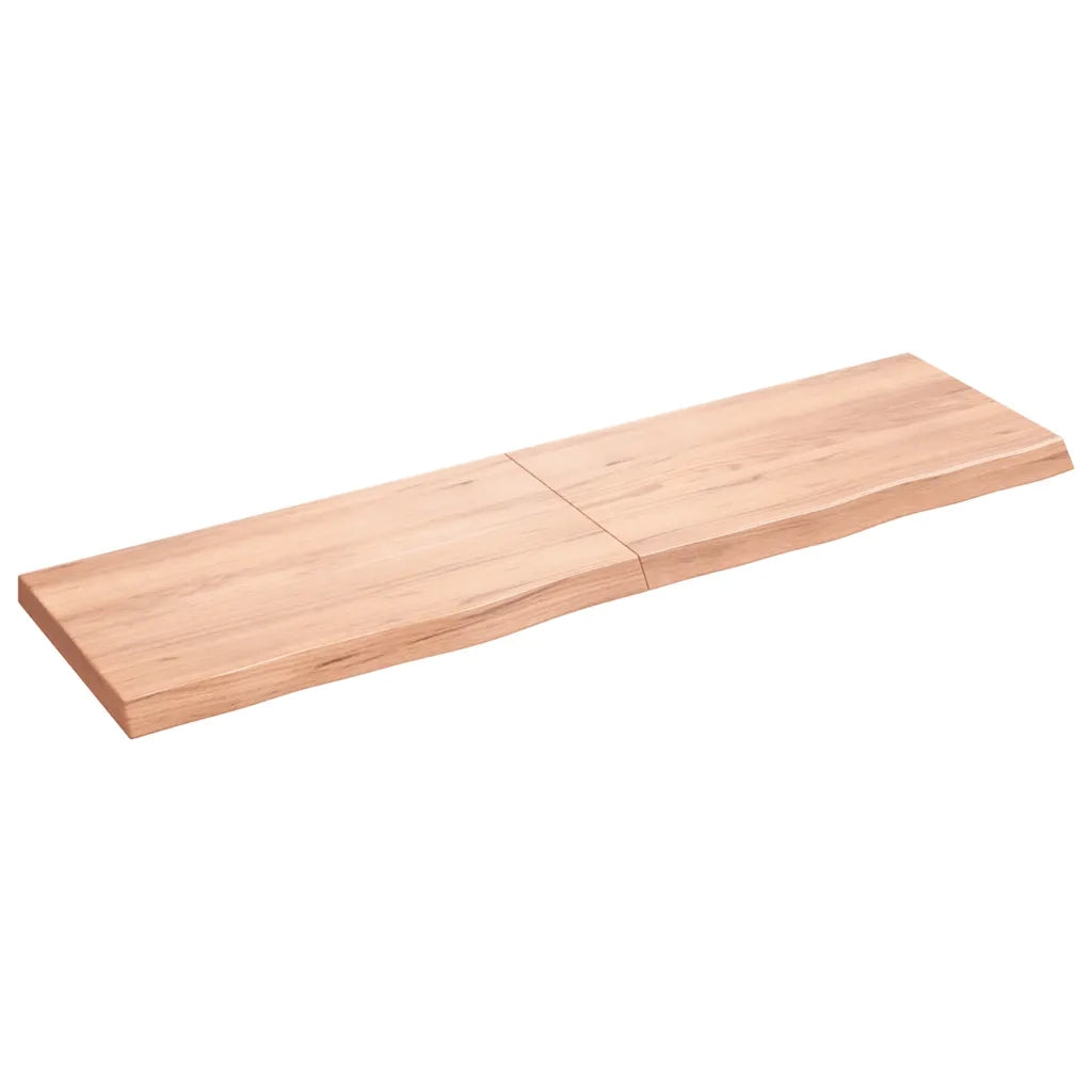 Piano Bagno Marrone 180x50x(2-6) cm Legno Massello Trattato 3156166