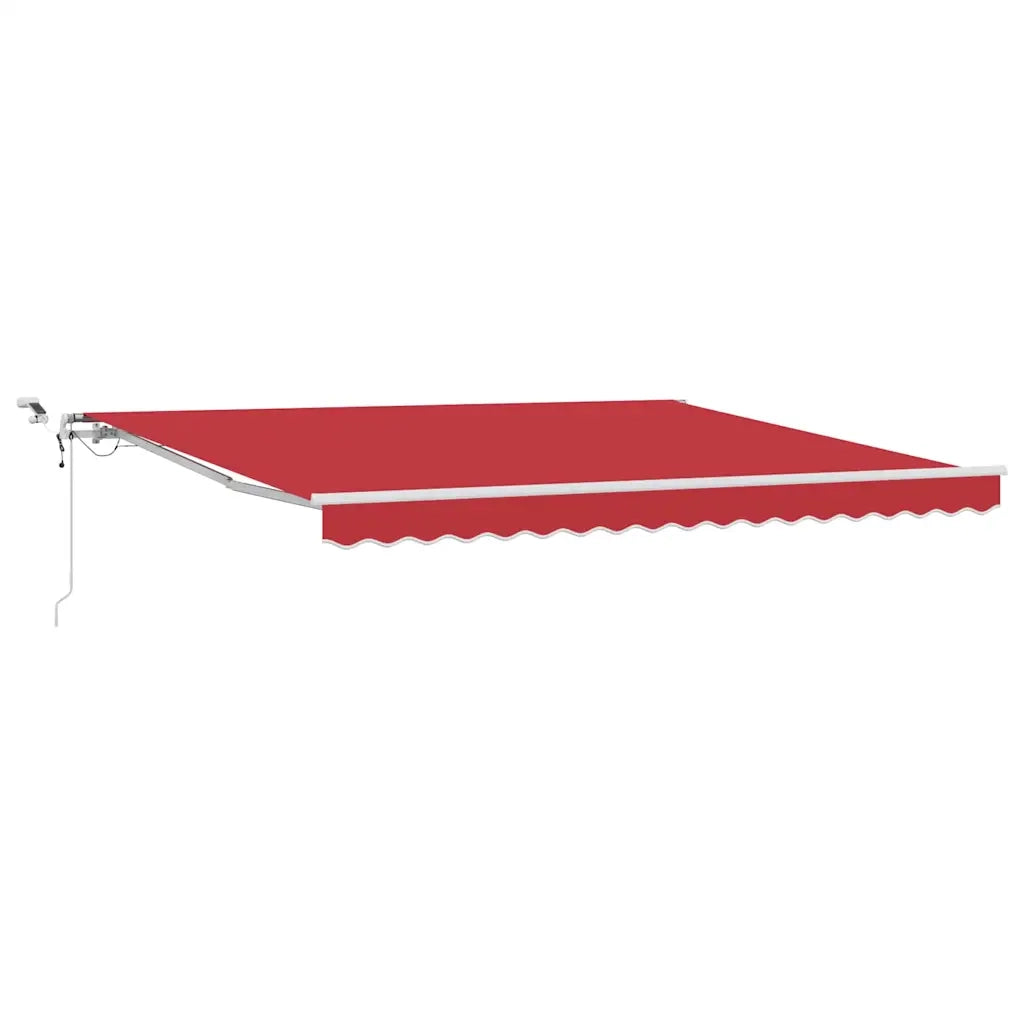 Tenda Retrattile Rosso 400 × 350 cm Poliestere e Metallo 3330826