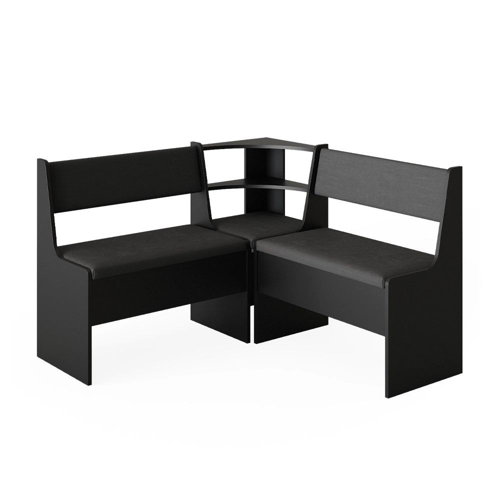 Vicco Panca ad angolo Nero 41.5 x 120 cm