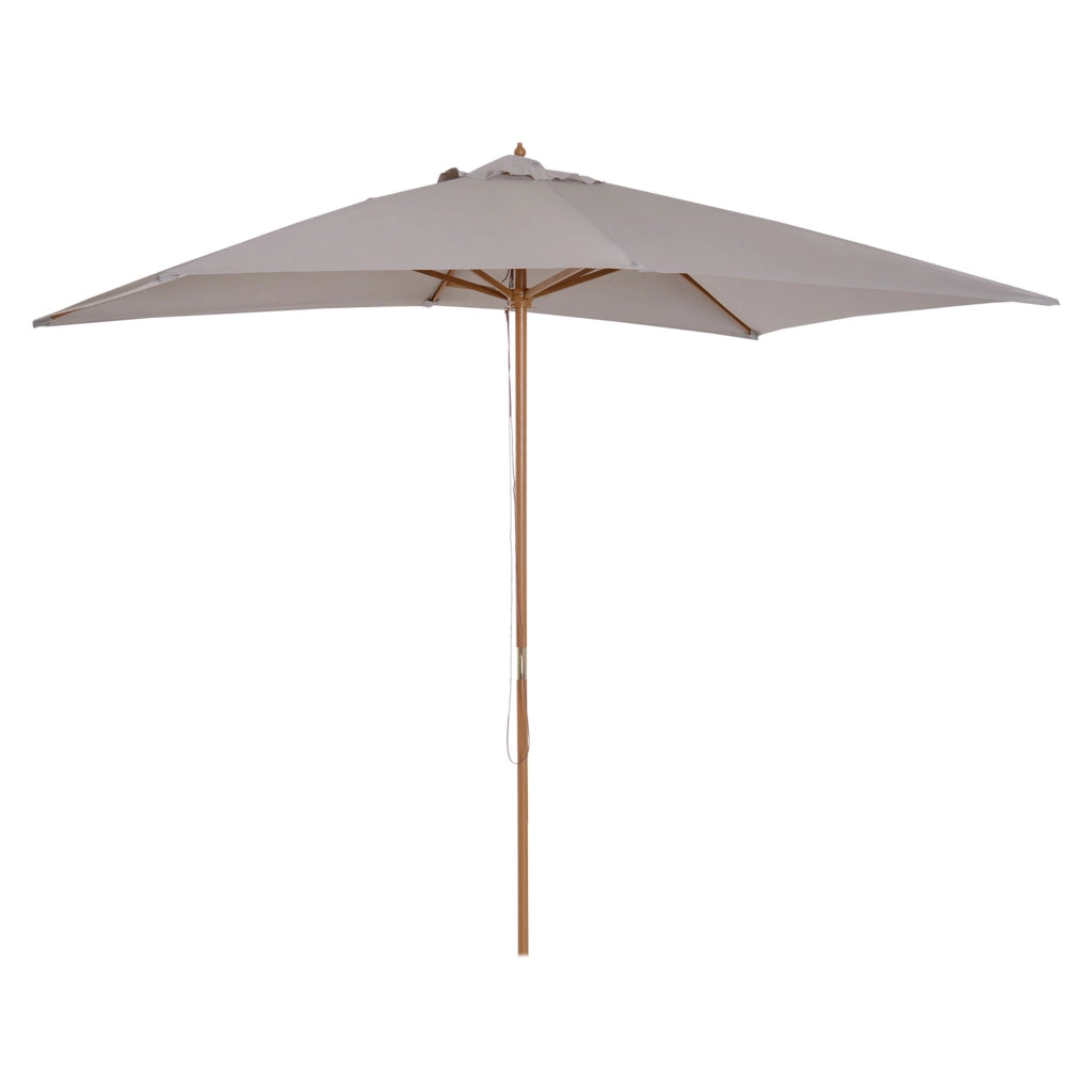 Ombrellone da Giardino ¨C Zephmum ¨C Legno Grigio 2x3 m