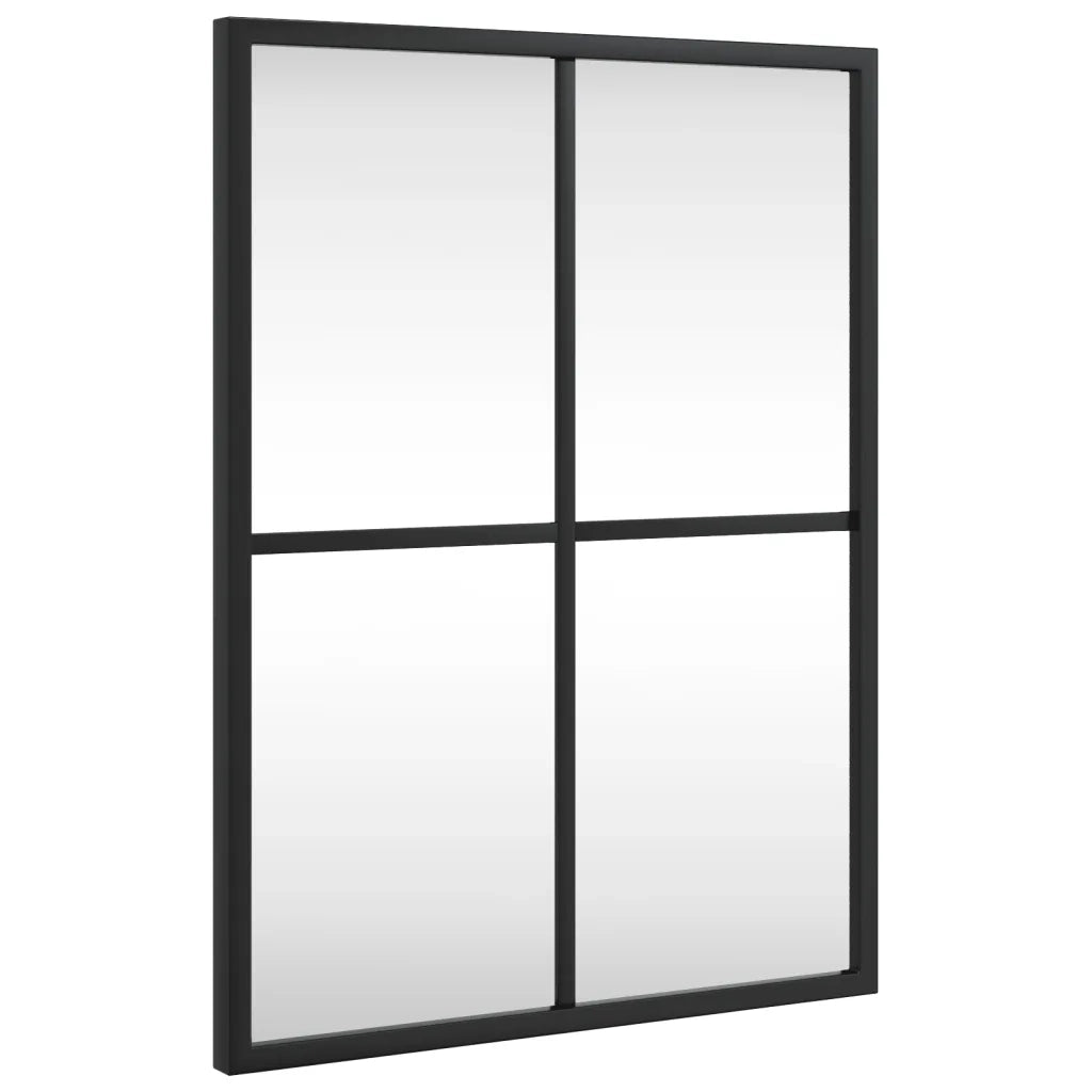 Specchio da Parete-Specchio a Muro-Specchio Decorativo Nero 30x40 cm Rettangolare in Ferro