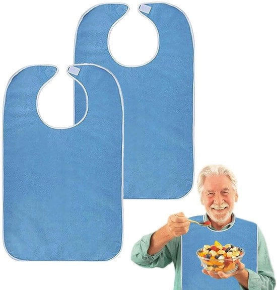 Set di asciugamani per adulti - lavabili e riciclabili - confezione da 2 - blu - 75 × 45 cm