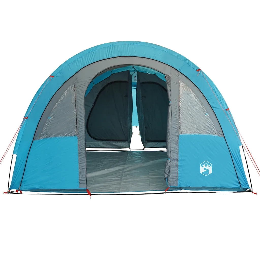 Tenda da Campeggio a Tunnel per 4 Persone Blu Impermeabile 94401