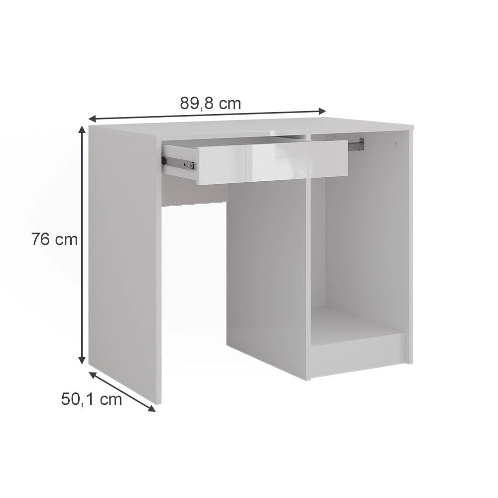 Vicco Tavolo da toeletta Bianco/bianco lucido 89.8 cm