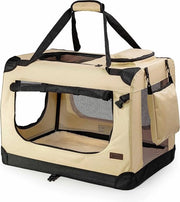 Cassa di trasporto per cani Tasca per cani per piccoli animali (S) 50x34x36 cm Beige