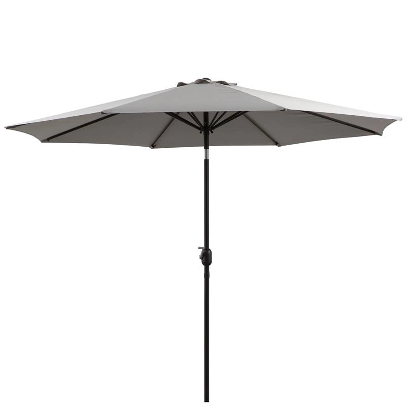 OMBRELLONE DA GIARDINO CON MANOVELLA E TESTA INCLINABILE 300 X 245 CM GRIGIO