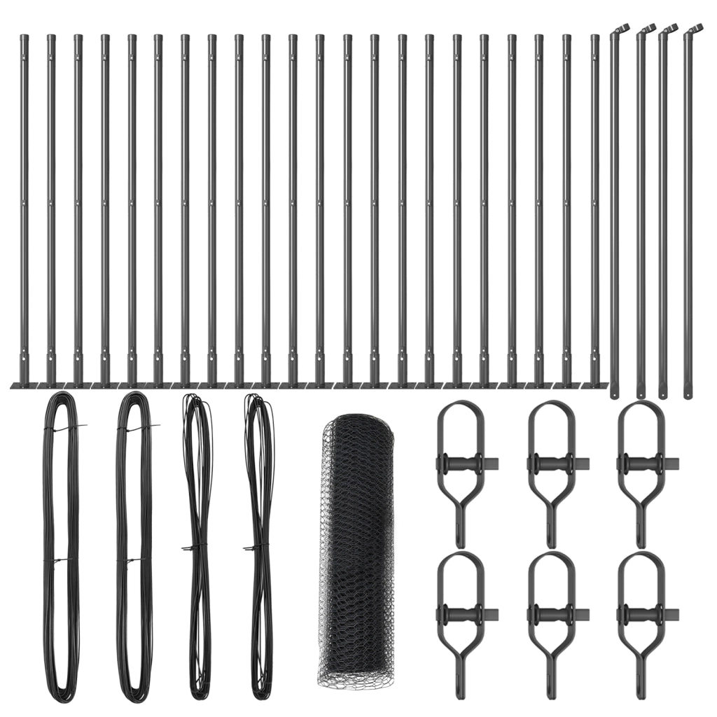 Recinzione Hexagonale  Grigia 0.8x50 m in Acciaio