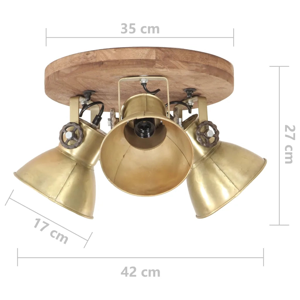 Lampada a Sospensione Industriale 25 W Ottone 42x27 cm E27 CFW7169352
