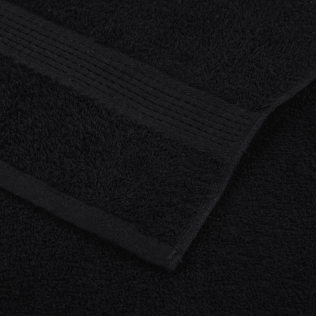 vidaXL Asciugamani Doccia 4 pz Neri 70x140 cm 360 g/m² 100% Cotone