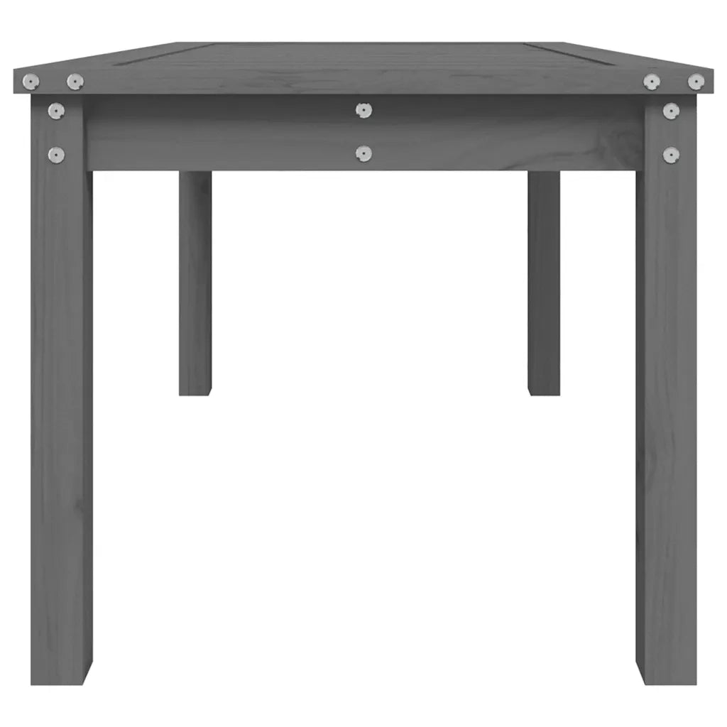 Tavolo da Giardino Grigio 82,5x50,5x45 cm Legno Massello Pino 824115