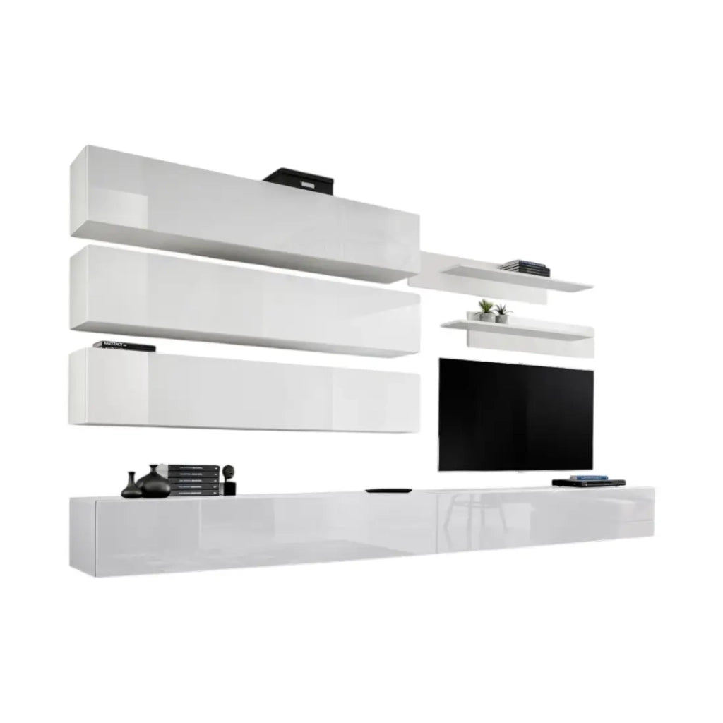 Set di mobili sospesi collezione FLY J1. Colore bianco.