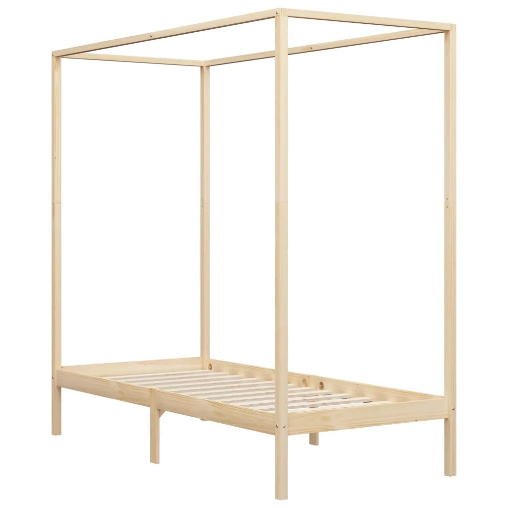 Giroletto senza Materasso-Struttura Letto 100x200 cm in Legno Massello di Pino 551525