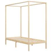 Giroletto senza Materasso-Struttura Letto 100x200 cm in Legno Massello di Pino 551525