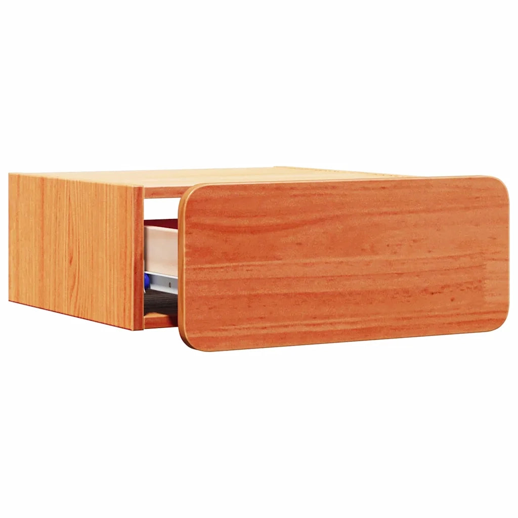 Comodino con cassetto-Tavolino da notte Marrone cerato 39 x 34 x 16,5 cm