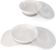 Set di Cucina per Bambini Mini - Piastra per Allattamento - Tavolo da Pranzo (31x17cm) - BPA Vrij - Bianco