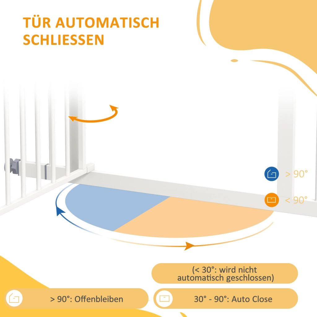 Cancello di Sicurezza per Scale e Animali ¨C zephmum ¨C Bianco 100x4x76 cm