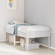 vidaXL Letto senza Materasso Bianco 75x190 in Legno Massello di Pino
