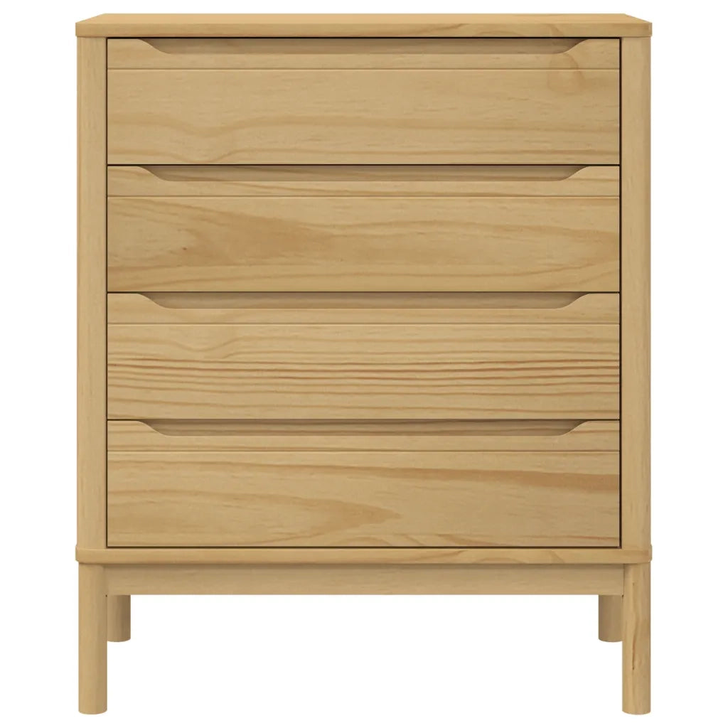 Cassettiera FLORO Marrone Cera in Legno Masselo di Pino 374008