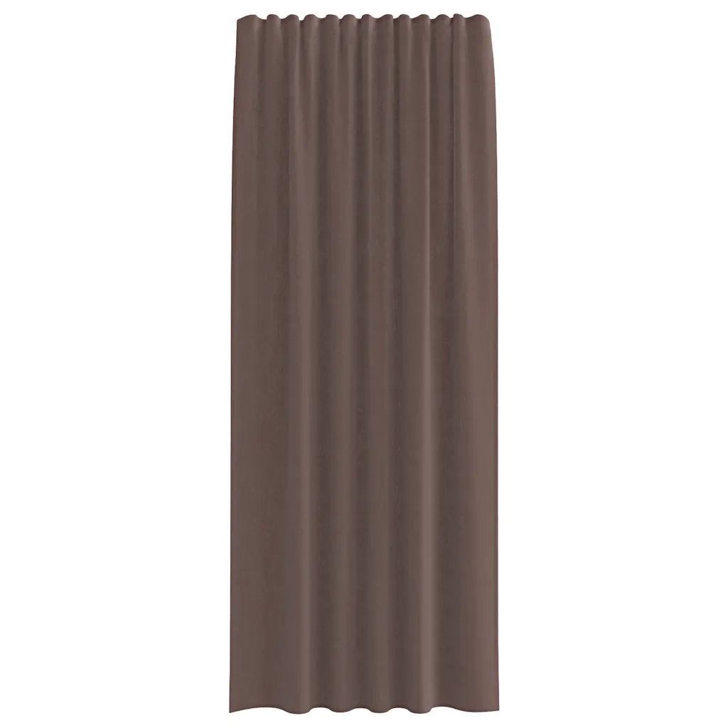 Tende in Voile con Linguetta 2 pz Marrone 4102263