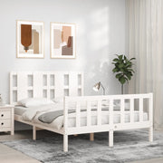 Giroletto senza Materasso-Struttura Letto Bianco 120x200 cm Legno Massello Pino 840345