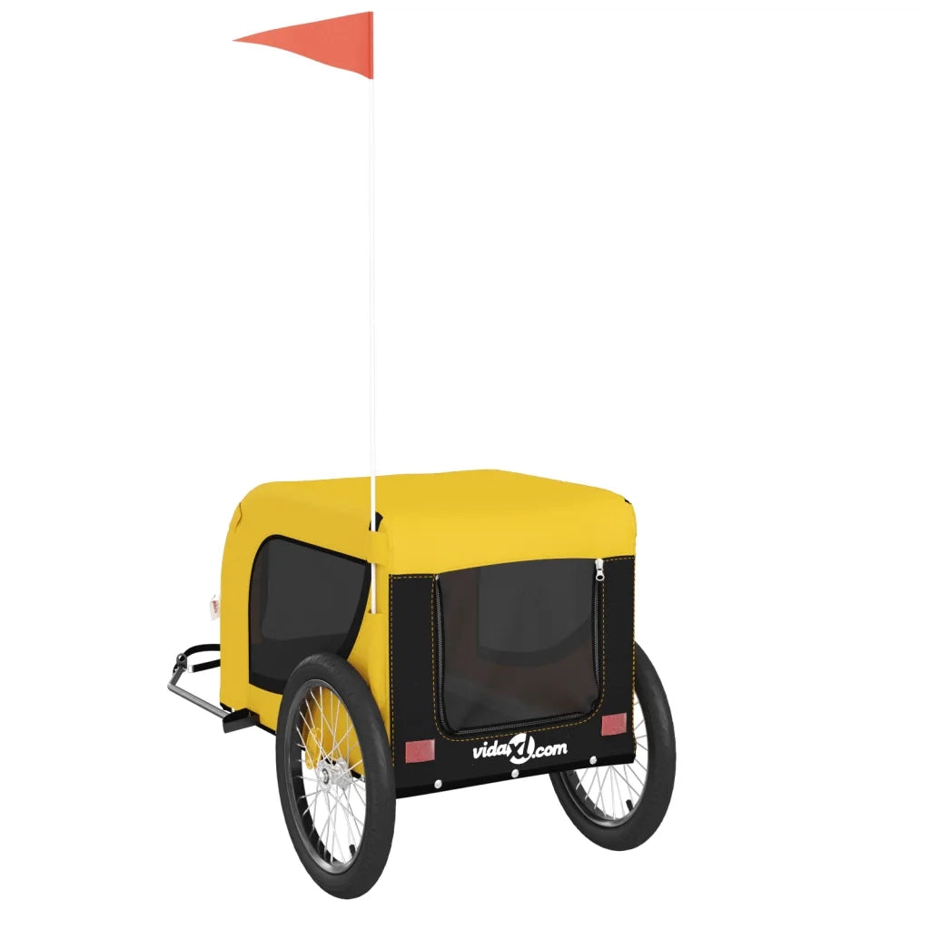 Rimorchio da Bici per Animali Giallo e Nero Oxford e Ferro CFW1285080