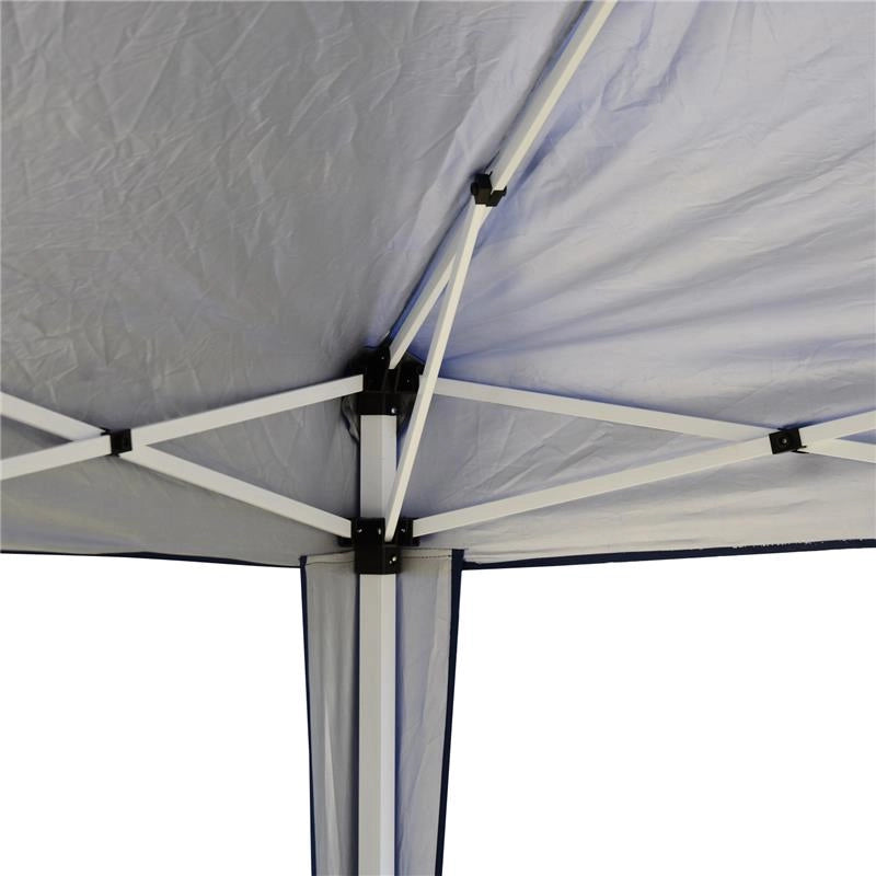 GAZEBO STRUTTURA IN ACCIAIO PIEGHEVOLE RIVESTIMENTO TESSUTO OXFORD BLU 3X3M