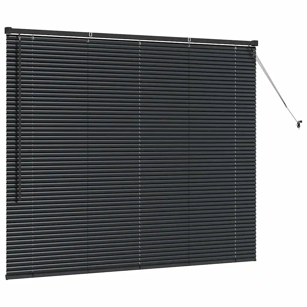 vidaXL Tenda per Finestra con tende Nero Alluminio