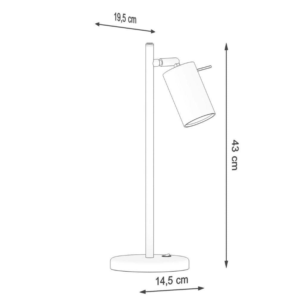 Lampada da scrivania bianca moderna TORQUE Pure Lume GU10 10W