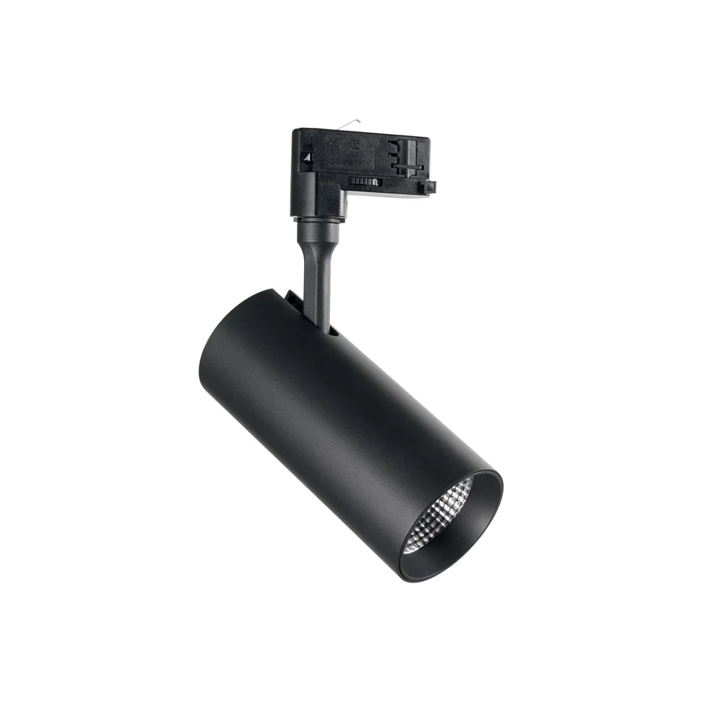 Proiettore Cilindrico Smile Alluminio Nero Led 30W 3000K Luce Calda Cri90 50°