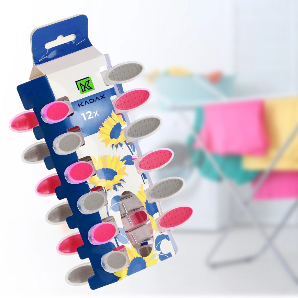 Mollette da bucato KADAX, Mollette per bucato, Fermagli per bucato, Rane resistenti, 12 pezzi