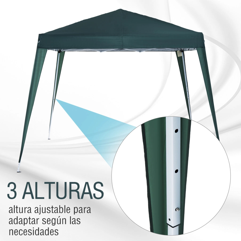 Gazebo Pieghevole per Giardino ¨C zephmum ¨C Verde 240x240 cm