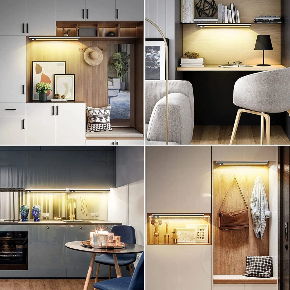 Trade Shop - Luce Di Sicurezza Led Batteria Ricaricabile Sensore Movimento Magnetica Q-led80 -