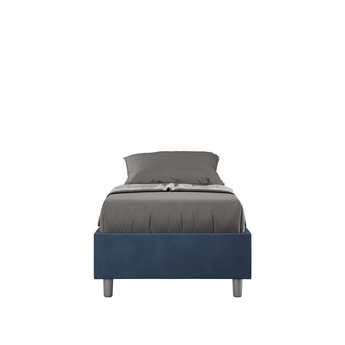 Letto Singolo Sommier 80x190 cm con Rete Azelia Blu