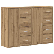 Credenza con cassetto 2 pz | Madia | Buffet da pranzo | Armadio da pranzo Rovere artigianale 60 x 31 x 84 cm