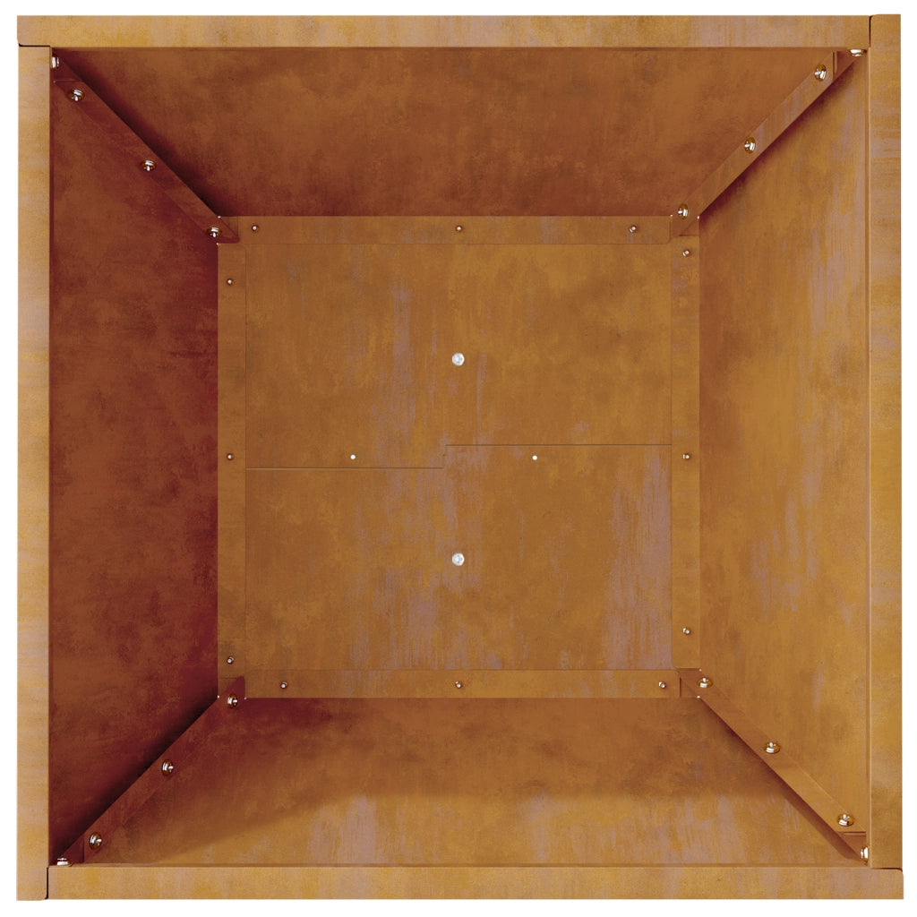 Fioriera in Metallo Acciaio resistente 40 x 40 x 15 cm