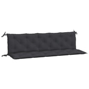 Cuscini Panca da Giardino 2 pz | Cuscini per sedie Neri 180x50x7cm Tessuto Oxford