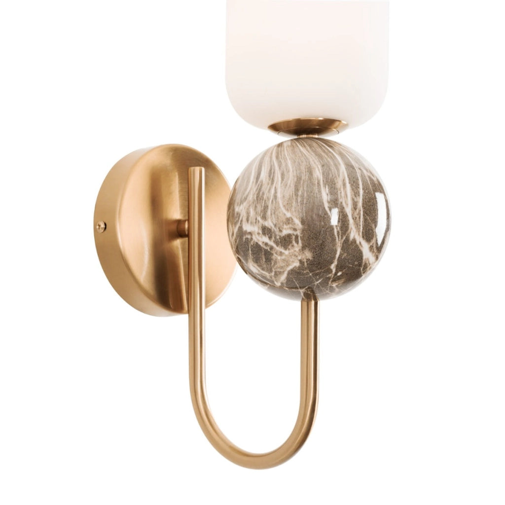 Applique Roma retro oro spazzolato vetro ovale G9 Maxlight