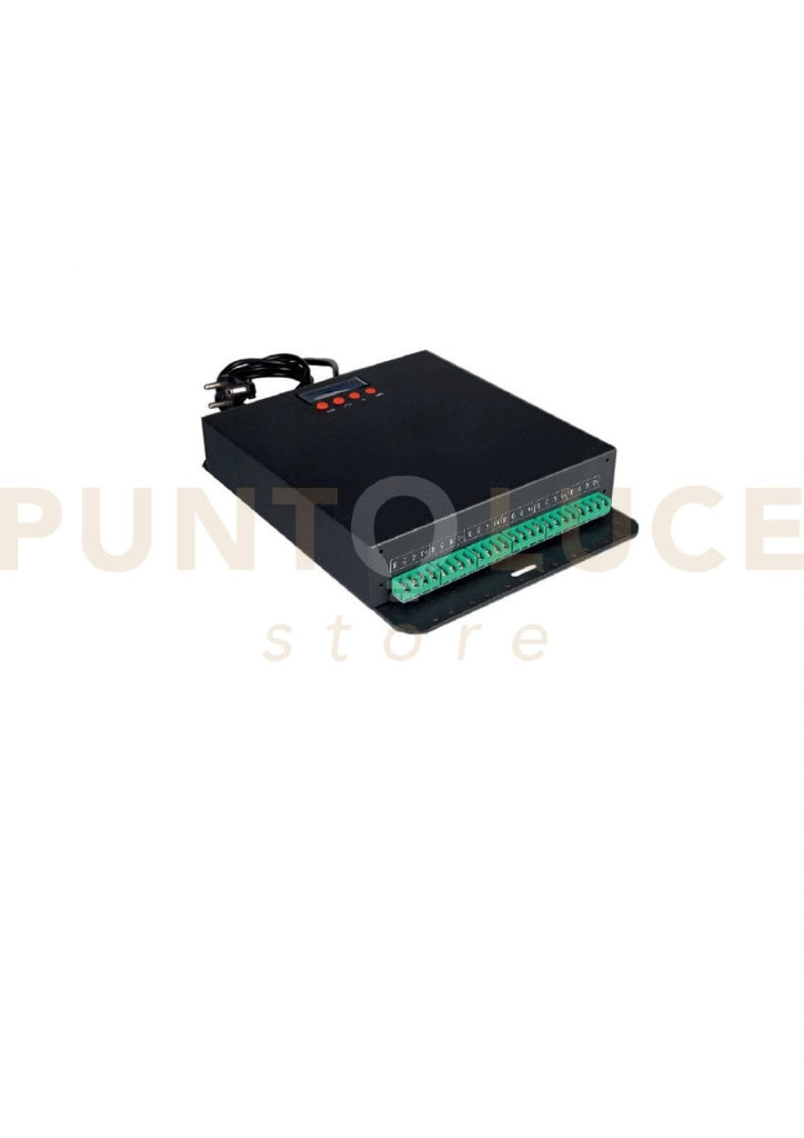 CONTROLLER LED DMX512 RGB INPUT AC230V OUTPUT DC12 E 24V 300W 6 CANALI RGB (50W) 33,2X5,8X25CM