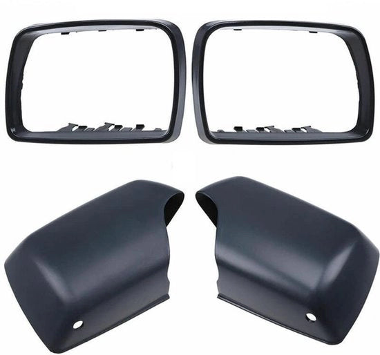 Copertura retrovisore in ABS - Coperchio/anello - Lato sinistro/destro - Adatto per X5 E53 2000-2006 - 2 pezzi - Cassetto specchera