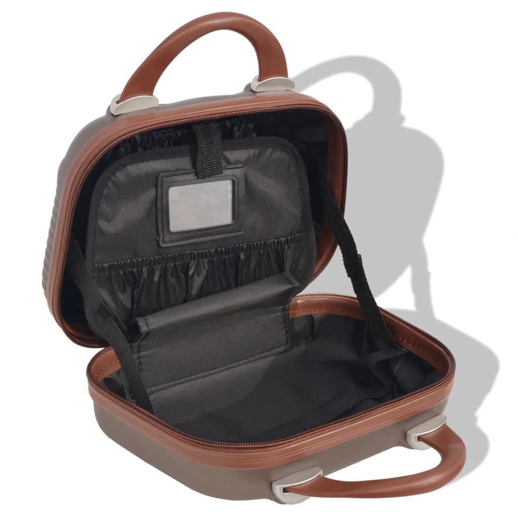 4 Pz. Set di Trolley Rigidi Color Caffè 91194
