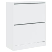 Scarpiera mobiletto portascarpe mobile per ingresso/corridoio/soggiorno 80 x 34 x 96,5 cm legno ingegnerizzato bianco 02_0021507