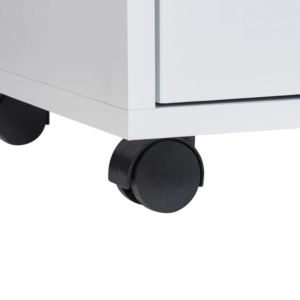 Mobiletto da bagno Bianco MDP Materiale sintetico Ruote Cassetti Mobili da bagno di stoccaggio