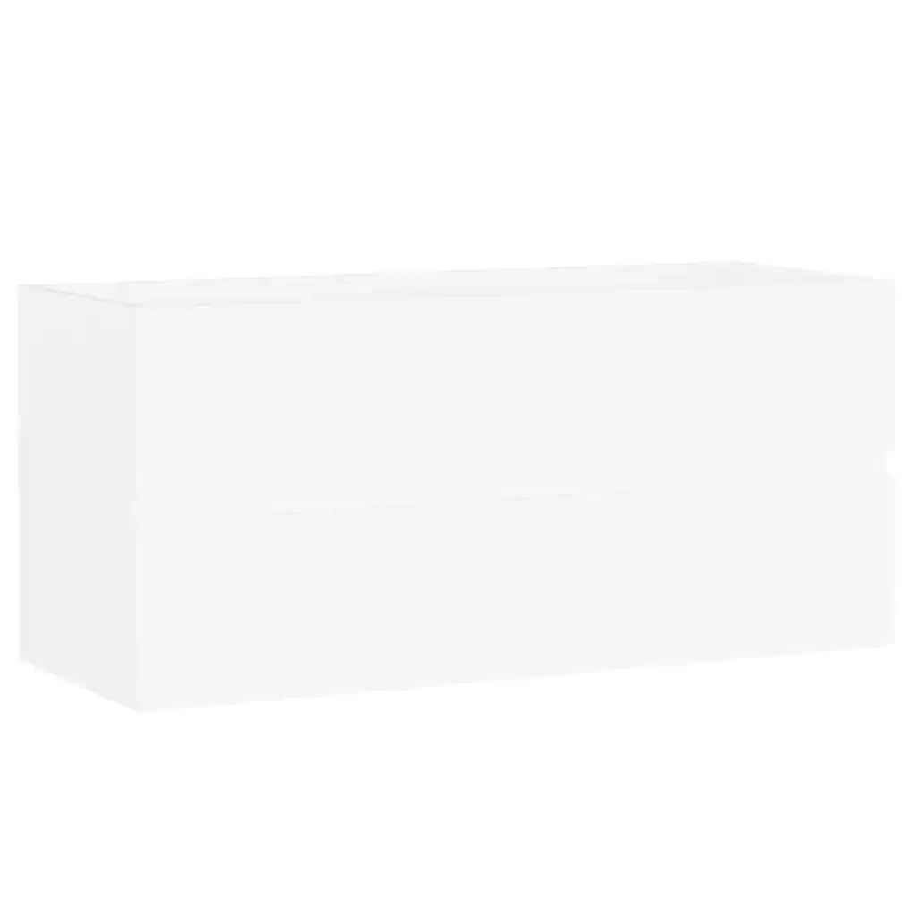 Mobile Lavabo | Armadio Lavabo Bianco 100x38,5x45 cm in Legno Multistrato